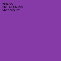 #853AA7 - Vivid Violet Color Image