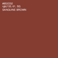 #853D32 - Sanguine Brown Color Image