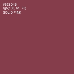 #853D4B - Solid Pink Color Image