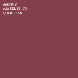 #853F4C - Solid Pink Color Image