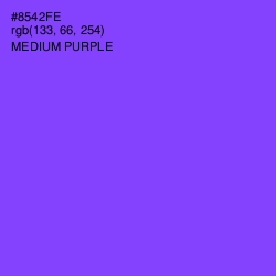 #8542FE - Medium Purple Color Image