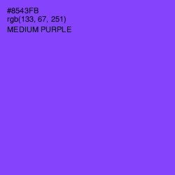 #8543FB - Medium Purple Color Image