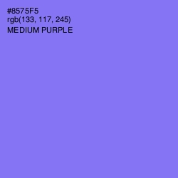 #8575F5 - Medium Purple Color Image