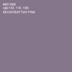 #85768B - Mountbatten Pink Color Image