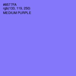 #8577FA - Medium Purple Color Image