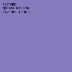 #857ABD - Lavender Purple Color Image