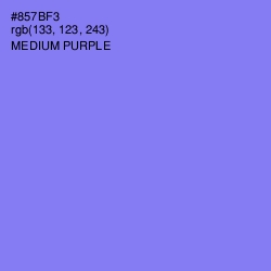 #857BF3 - Medium Purple Color Image