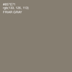 #857E71 - Friar Gray Color Image