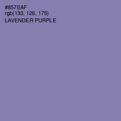 #857EAF - Lavender Purple Color Image