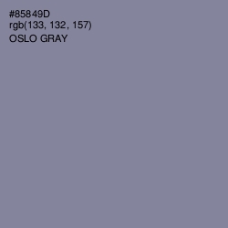 #85849D - Oslo Gray Color Image
