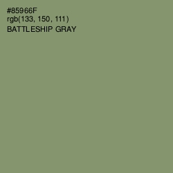 #85966F - Battleship Gray Color Image