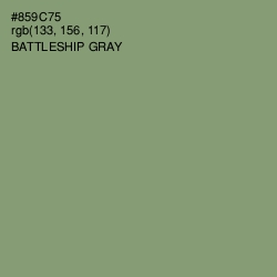 #859C75 - Battleship Gray Color Image