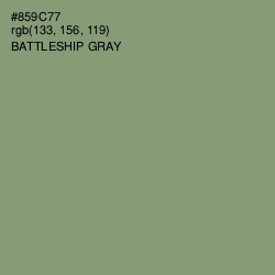 #859C77 - Battleship Gray Color Image