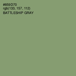 #859D70 - Battleship Gray Color Image