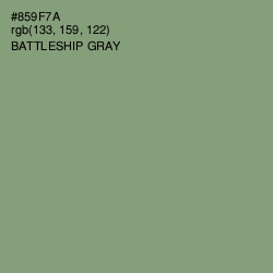 #859F7A - Battleship Gray Color Image