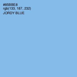 #85BBE8 - Jordy Blue Color Image