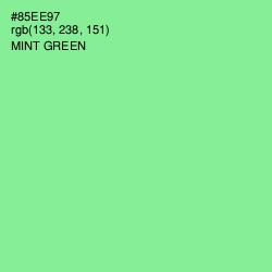 #85EE97 - Mint Green Color Image
