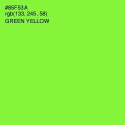 #85F53A - Green Yellow Color Image