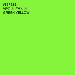 #85F53B - Green Yellow Color Image