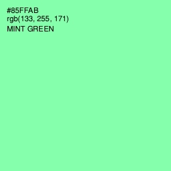 #85FFAB - Mint Green Color Image