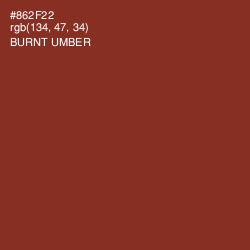 #862F22 - Burnt Umber Color Image