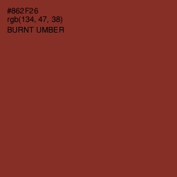 #862F26 - Burnt Umber Color Image