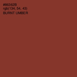 #86362B - Burnt Umber Color Image