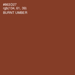 #863D27 - Burnt Umber Color Image