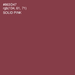 #863D47 - Solid Pink Color Image