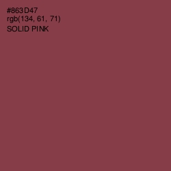 #863D47 - Solid Pink Color Image