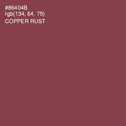 #86404B - Copper Rust Color Image