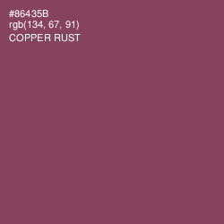 #86435B - Copper Rust Color Image