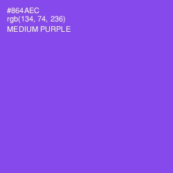 #864AEC - Medium Purple Color Image