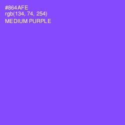 #864AFE - Medium Purple Color Image