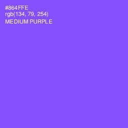 #864FFE - Medium Purple Color Image