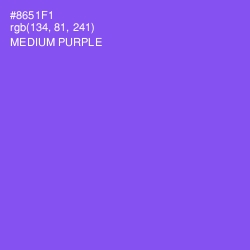 #8651F1 - Medium Purple Color Image