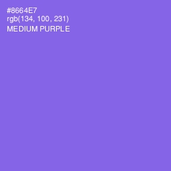 #8664E7 - Medium Purple Color Image