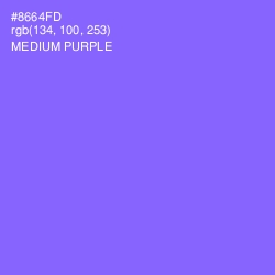 #8664FD - Medium Purple Color Image