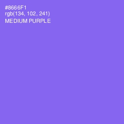 #8666F1 - Medium Purple Color Image