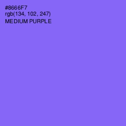 #8666F7 - Medium Purple Color Image