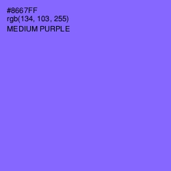 #8667FF - Medium Purple Color Image