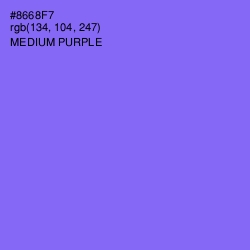 #8668F7 - Medium Purple Color Image