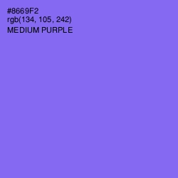 #8669F2 - Medium Purple Color Image