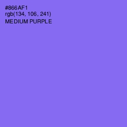 #866AF1 - Medium Purple Color Image