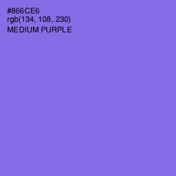 #866CE6 - Medium Purple Color Image