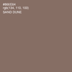 #866E64 - Sand Dune Color Image