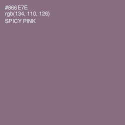 #866E7E - Spicy Pink Color Image