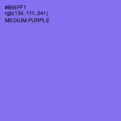 #866FF1 - Medium Purple Color Image