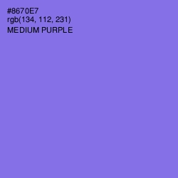 #8670E7 - Medium Purple Color Image