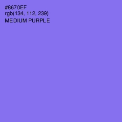 #8670EF - Medium Purple Color Image